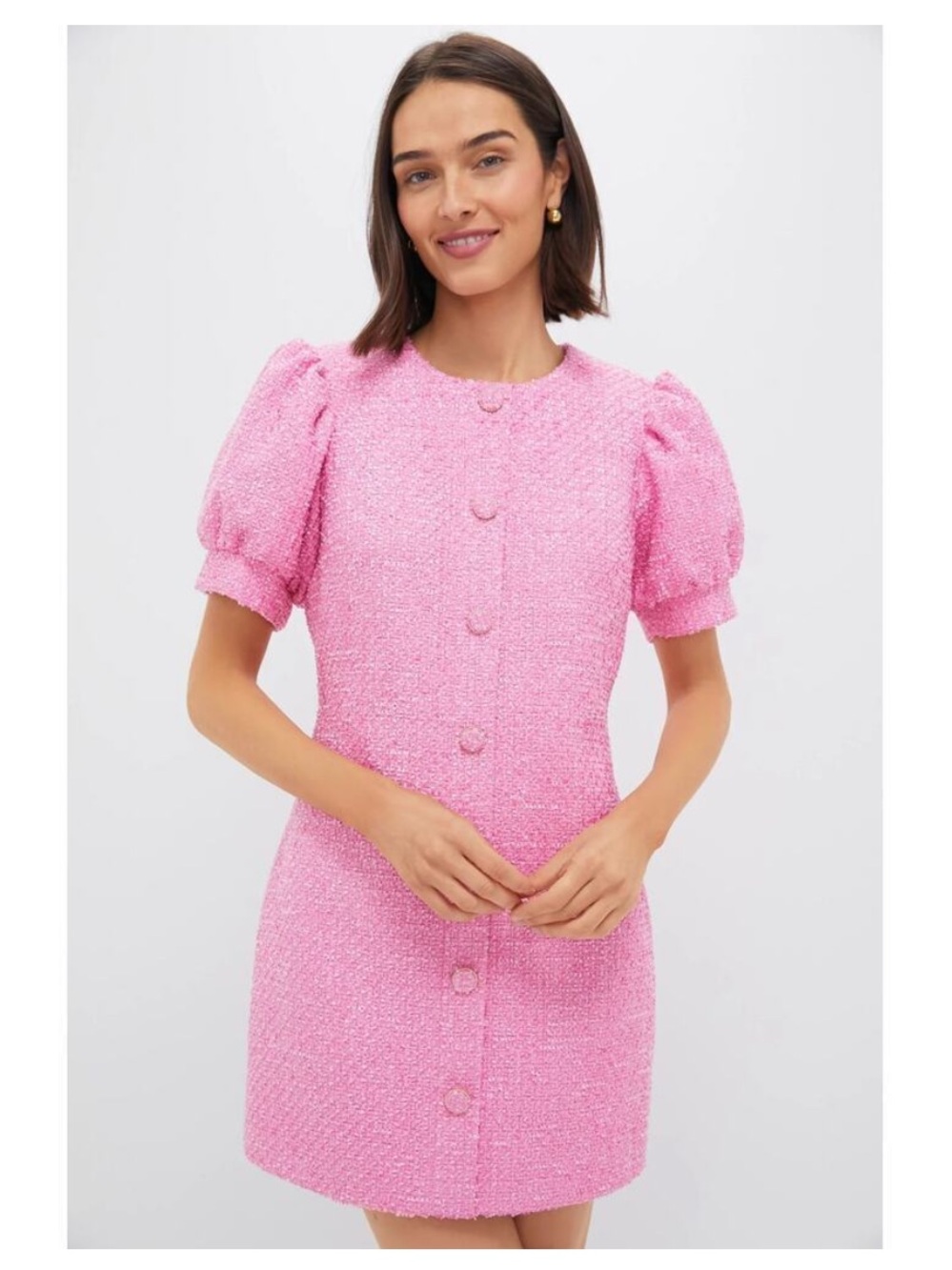 Hyacinth House Tuckernuck Pink Tweed Kit Mini Dress